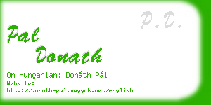 pal donath business card