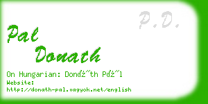 pal donath business card